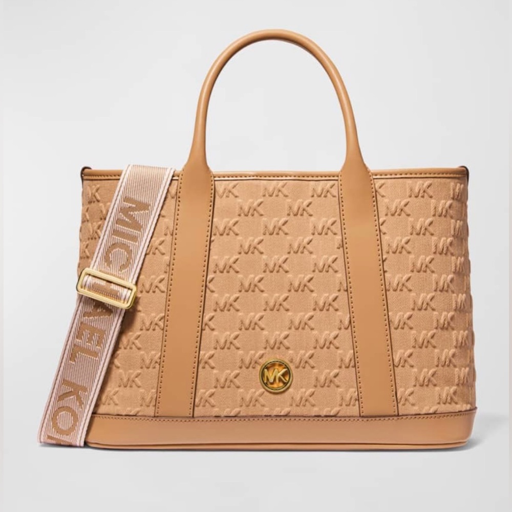 *NWT* MICHAEL Michael Kors Lusia Medium Monogram Satchel Bag - Picture 1 of 4
